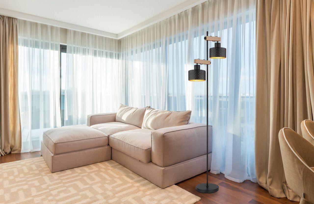 Podna lampa GB 2xE27- crna/zlatna — slika 1 od 4