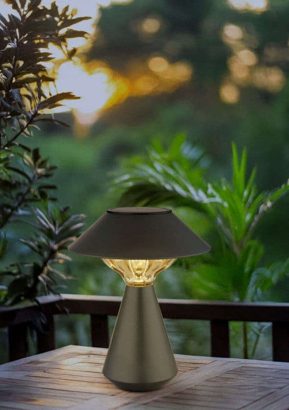 Solarna stolna lampa 10xLED- crna — slika 7 od 8