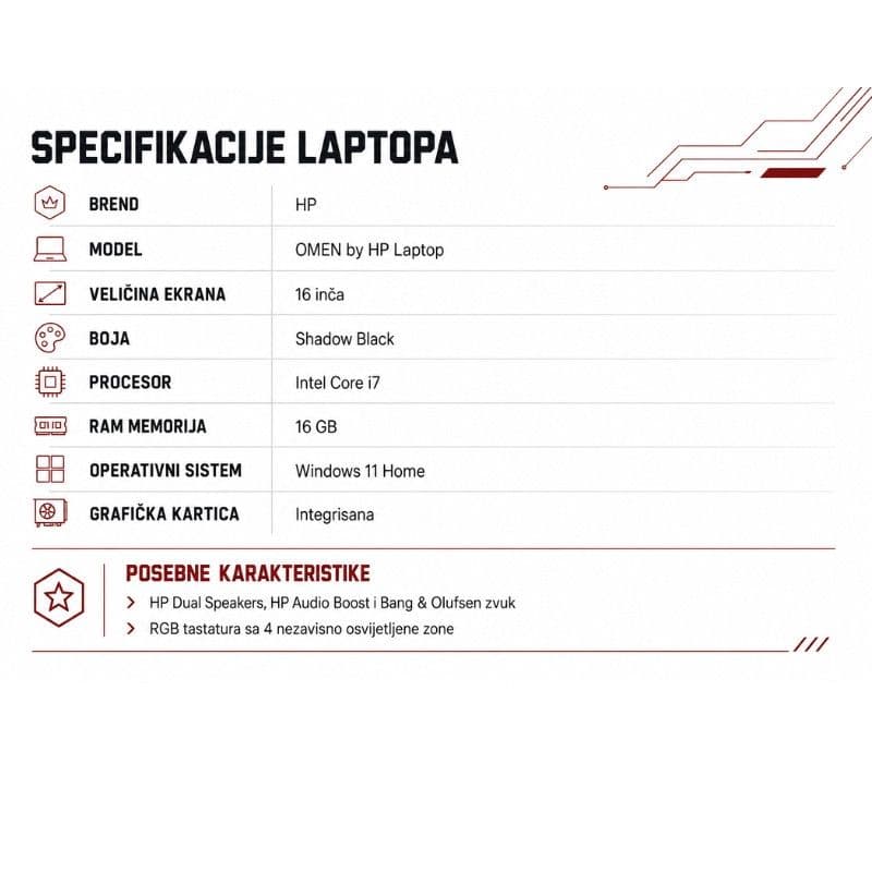 HP OMEN 9, Intel Core i7 12. generacije, RTX 3060 6 GB — slika 6 od 6