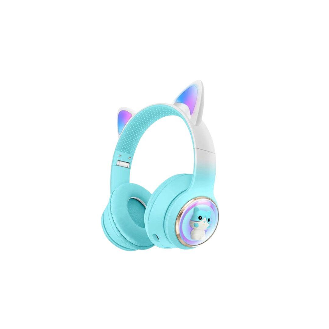 BLUETOOTH SLUSALICE AKZ-60 CAT EAR 5.3BT PLAVA — slika 1 od 1