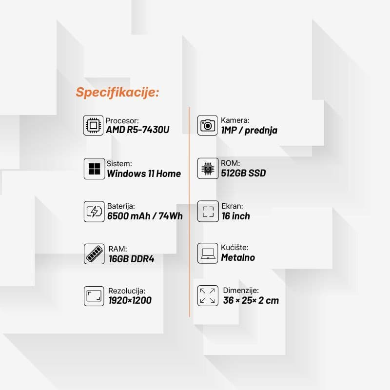 Laptop CoreBook Plus CHUWI - AMD Ryzen 5 — slika 4 od 4