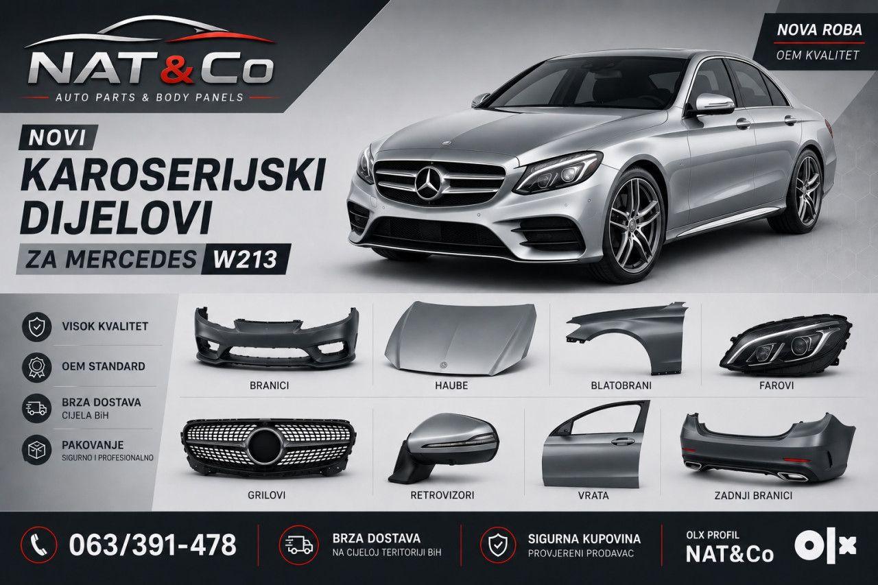 MERCEDES E (W213) -Karoserijski dijelovi (Branik, Hauba, Far, Bl) — slika 1 od 1