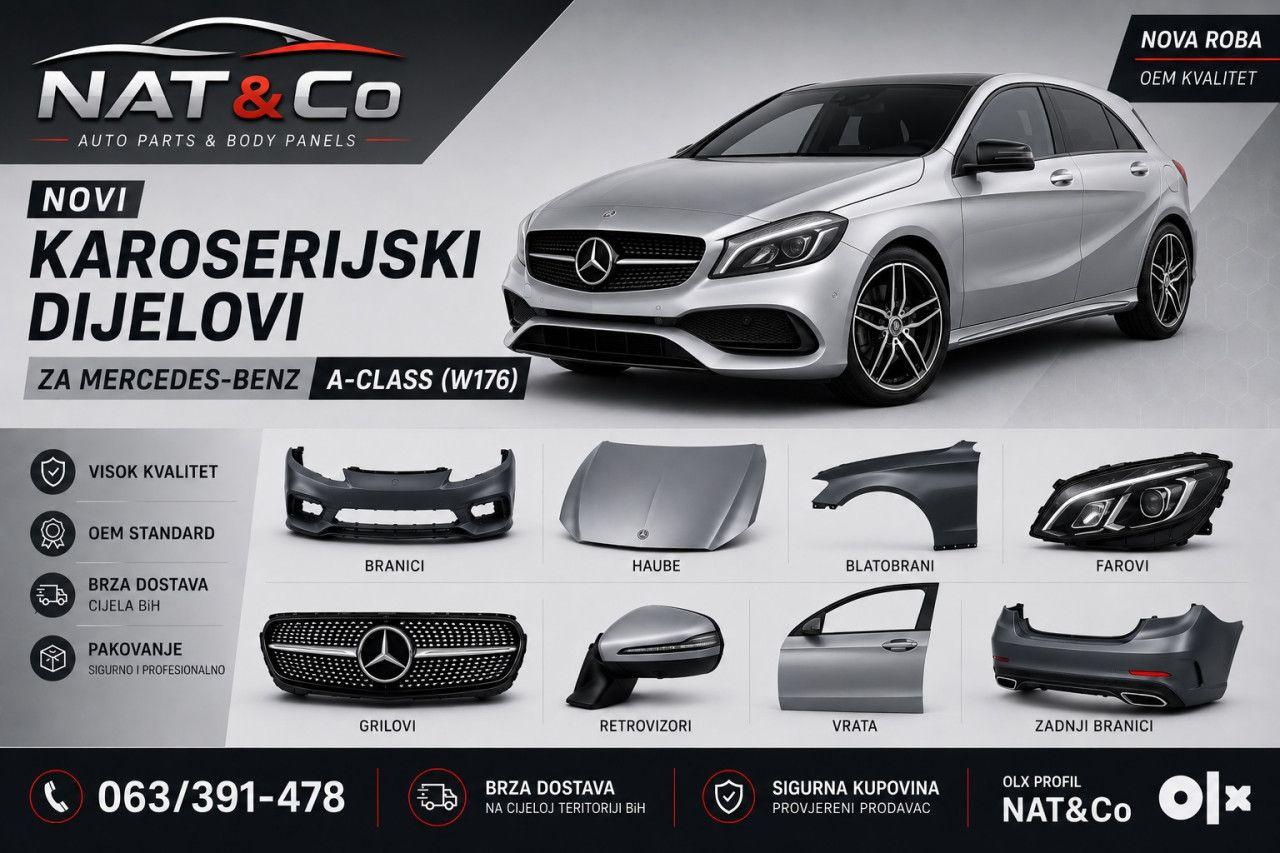 MERCEDES A (W176) -Karoserijski dijelovi (Branik, Hauba, Far, Bl) — slika 1 od 1