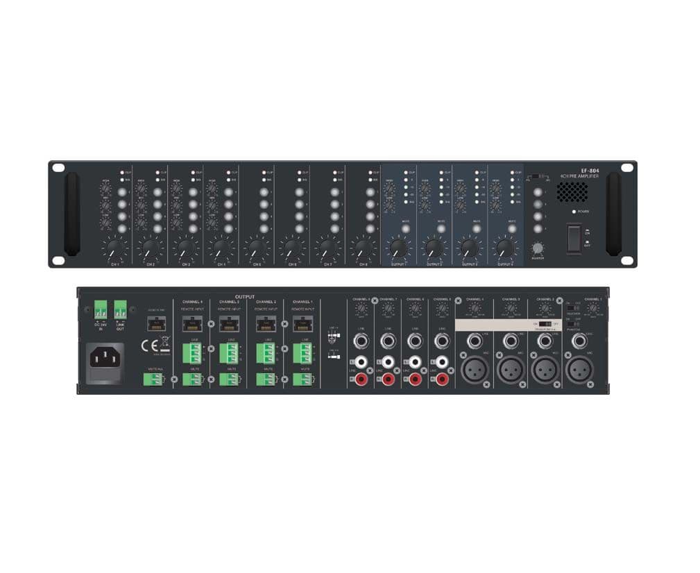 Predpojačalo 4in / 8out InAudio IN-MX804 — slika 1 od 1