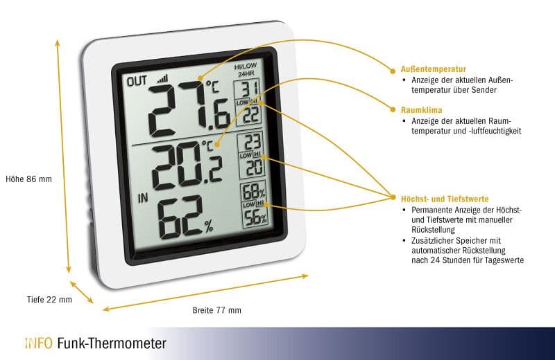 Termohigrometar INFO, 30.3065.02, TFA Dostmann — slika 6 od 8